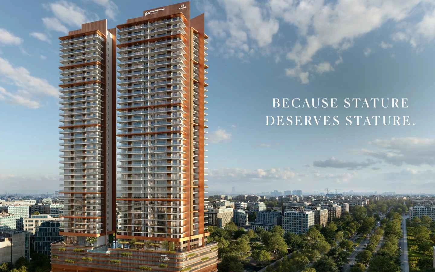 high rise apartment view of the dualis new launch by Shapoorji Pallonji