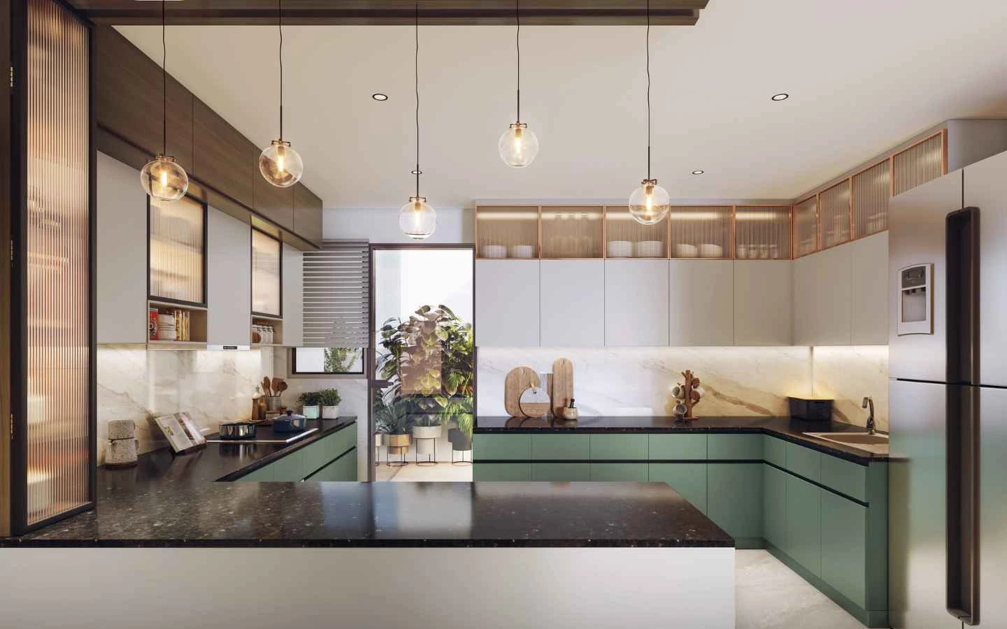 modular kitchen of the dualis new launch in sector 46 gurgaon by shapoorji pallonji