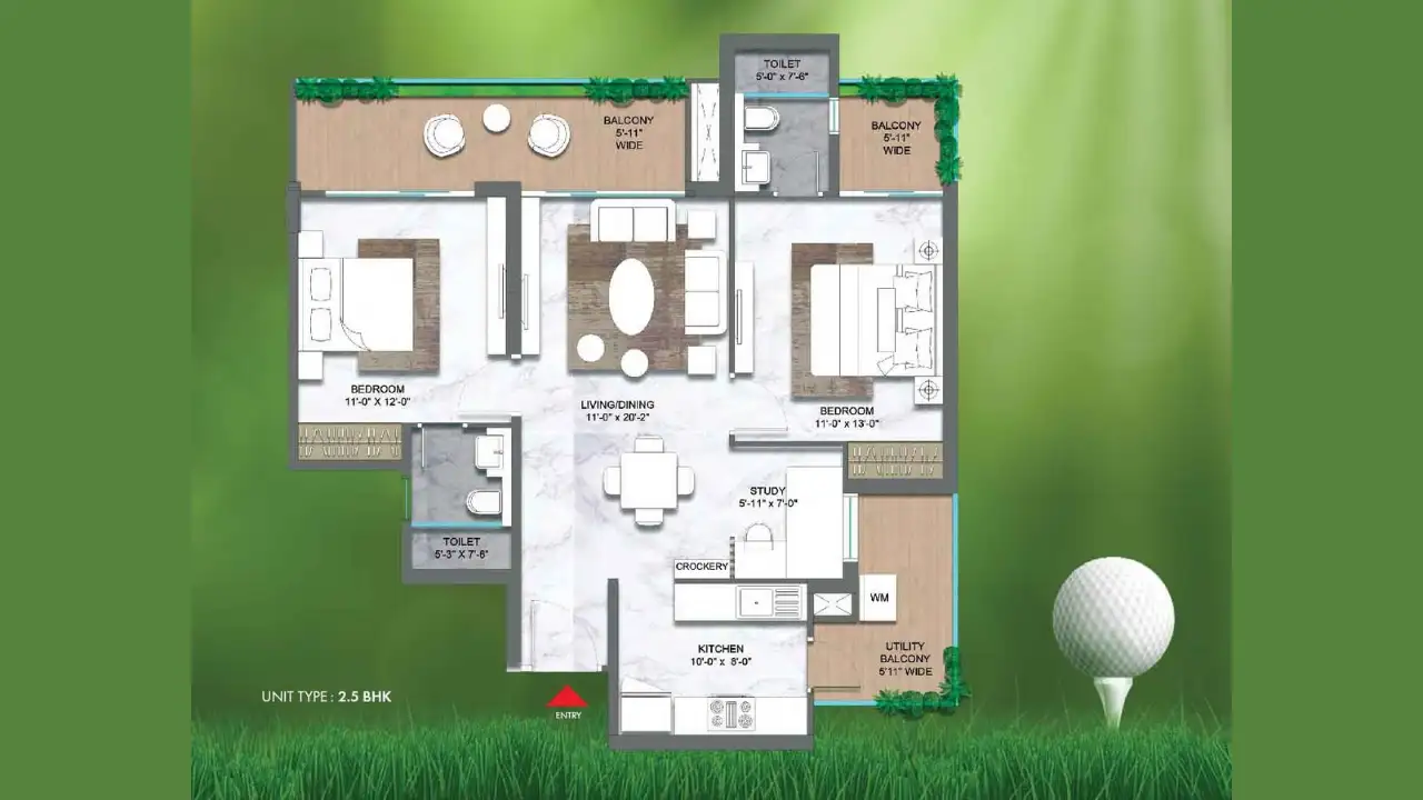 2.5 BHK Plan