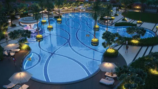 smartworld one dxp swimming pool area