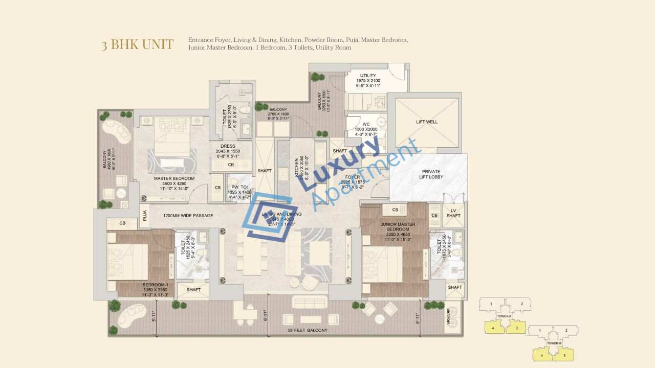 3 BHK Plan