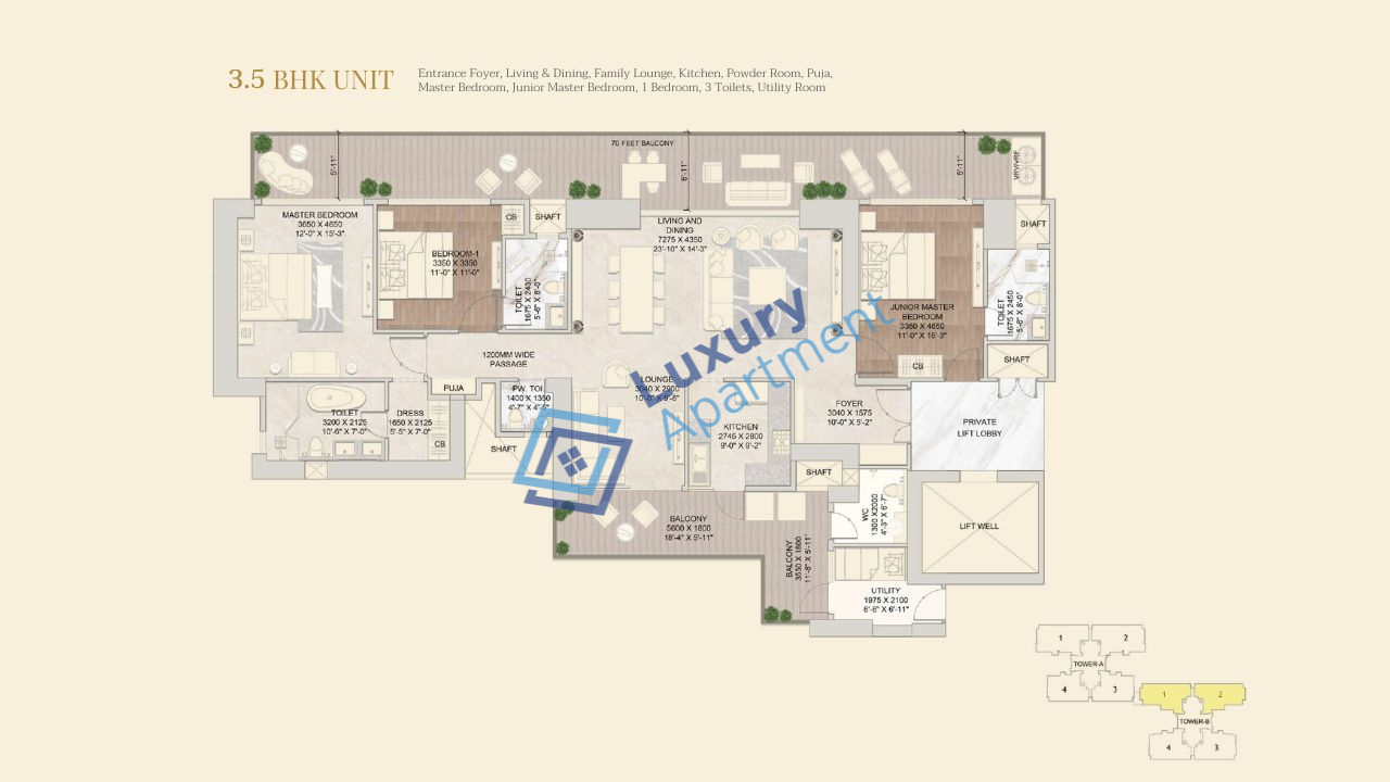 3.5 BHK Plan