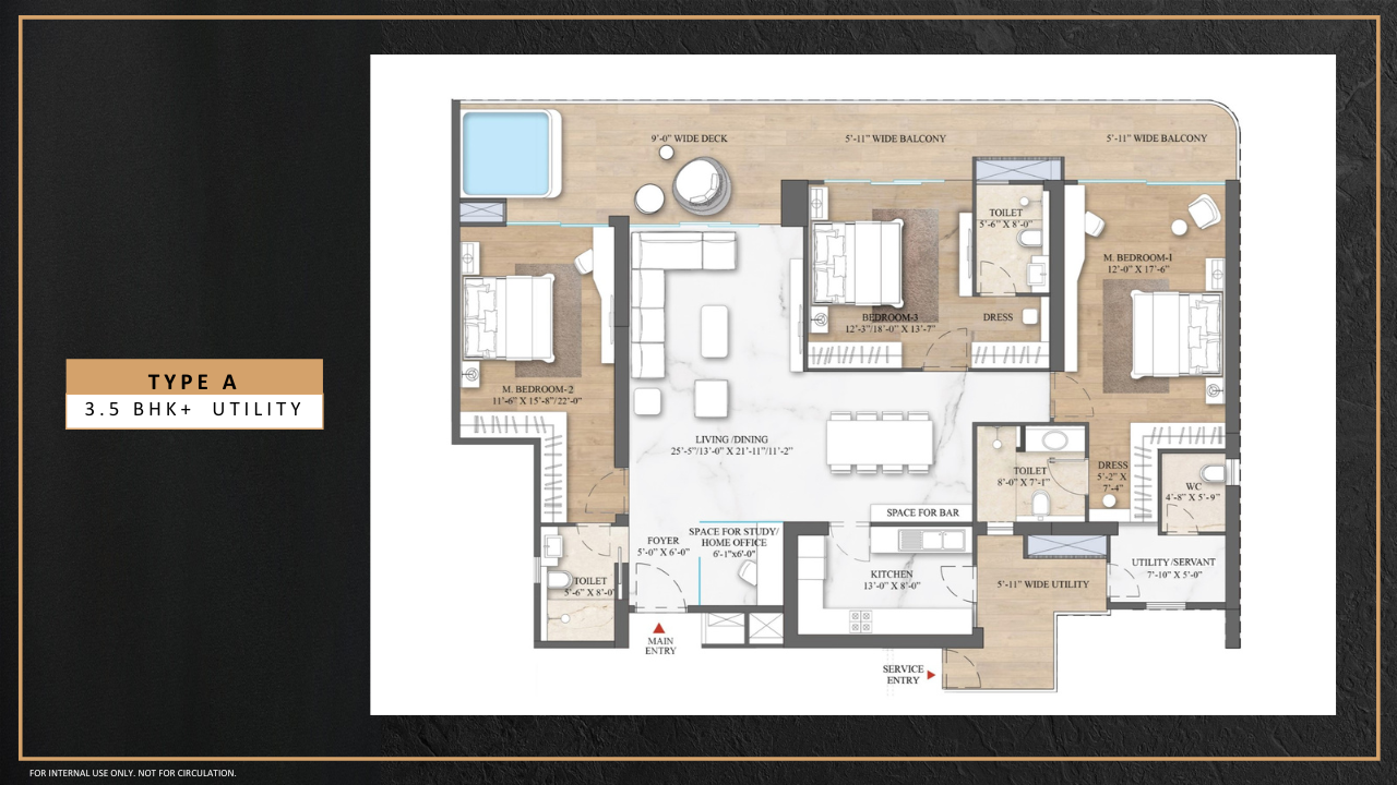 3.5 BHK (Type-A) Plan