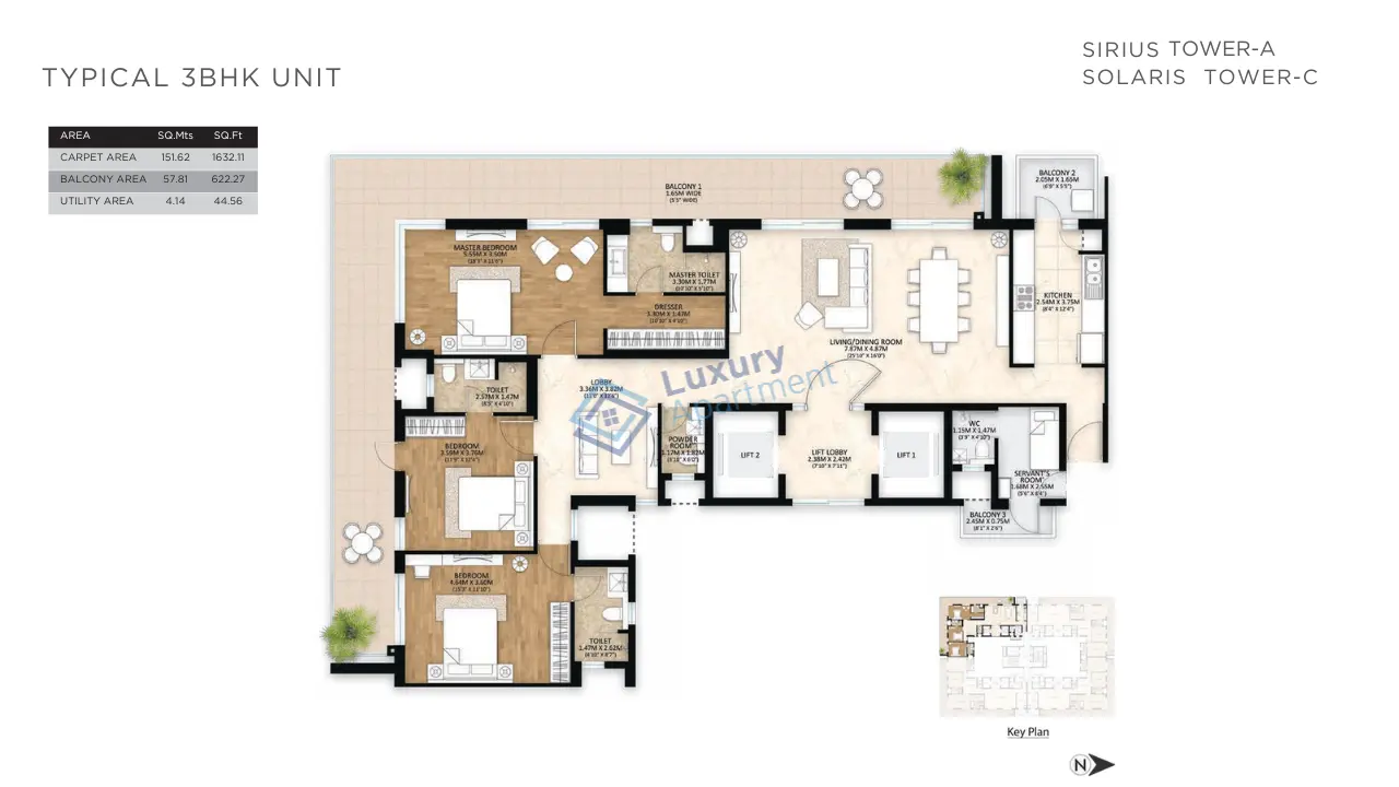 3 BHK Plan
