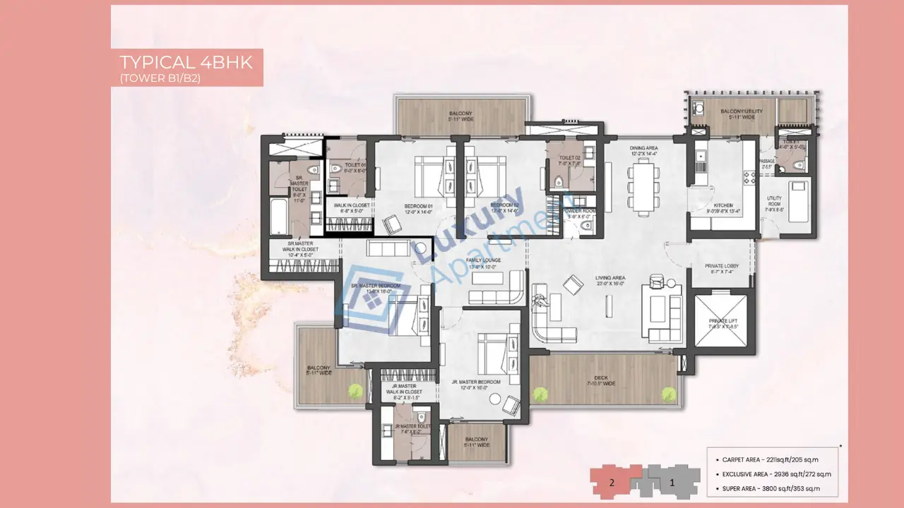 4 BHK Plan