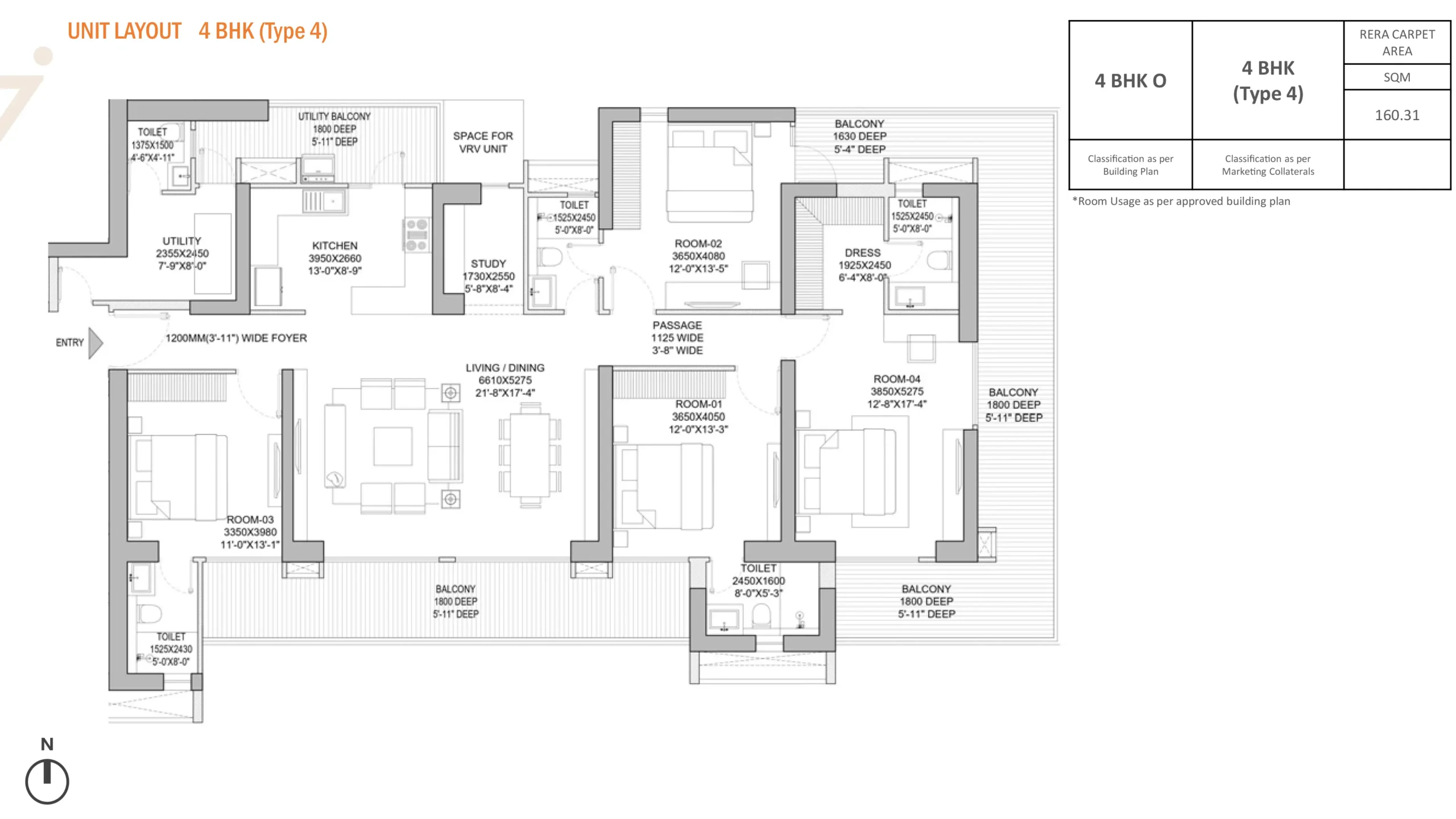 4 BHK Plan