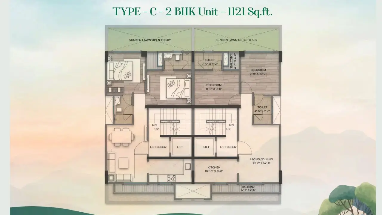 2 BHK Plan