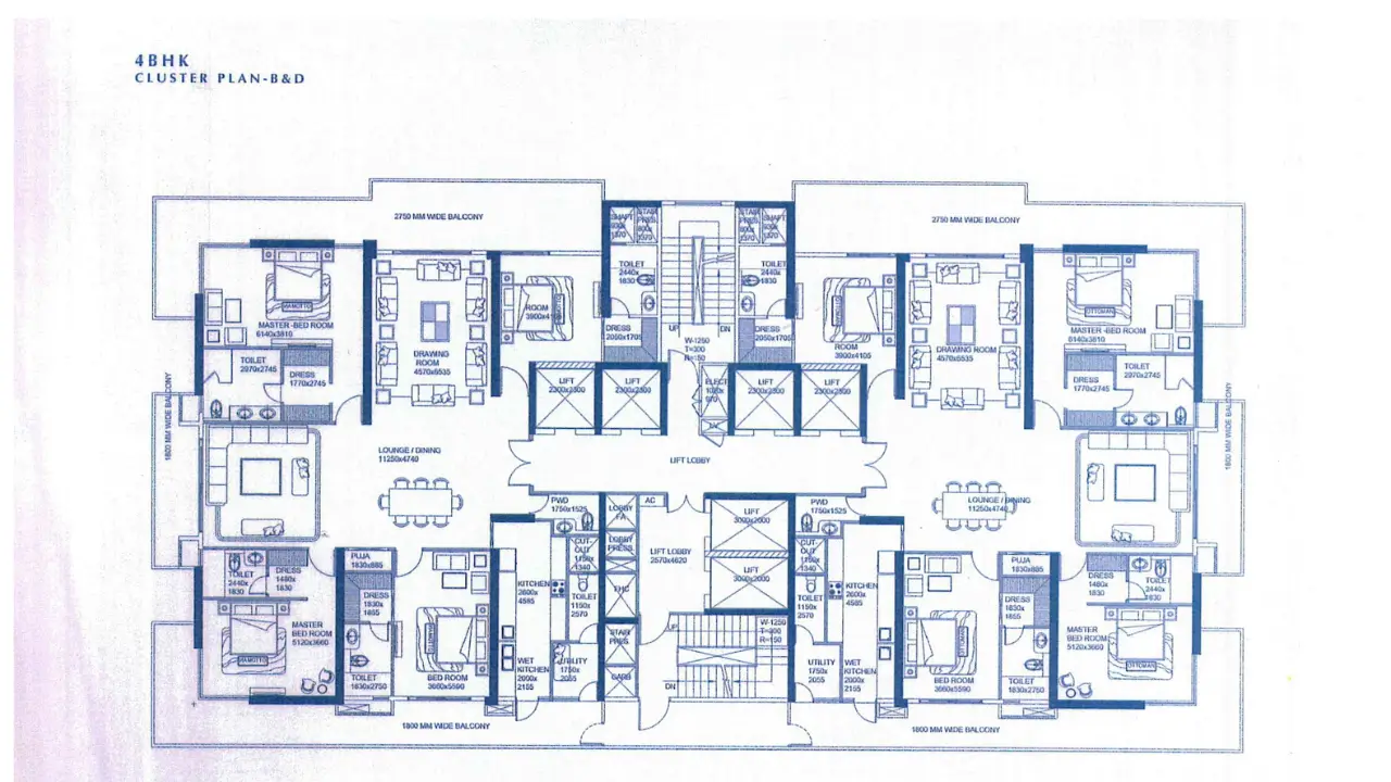 4 BHK  Plan