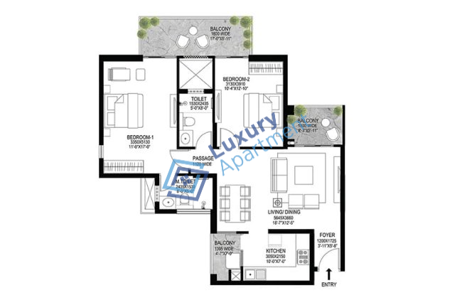 3 BHK Plan