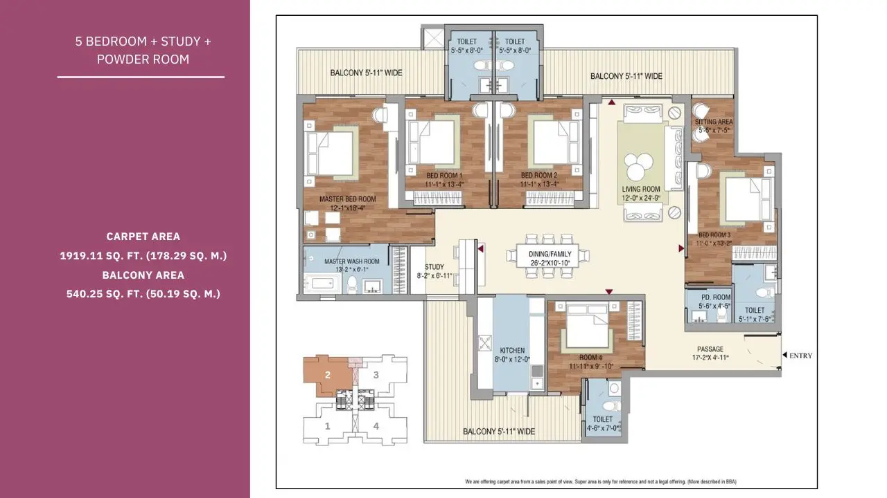 5 BHK  Plan