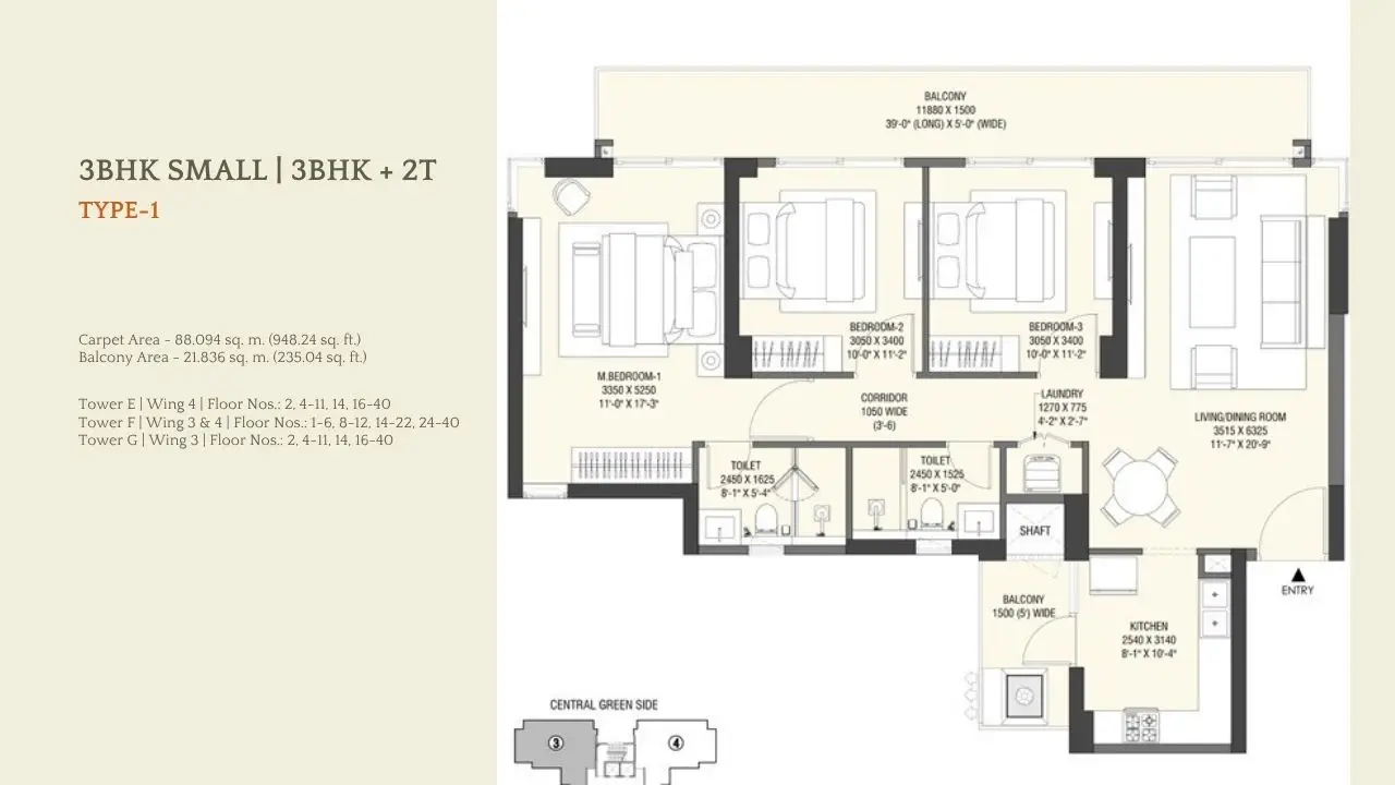 3 BHK Plan