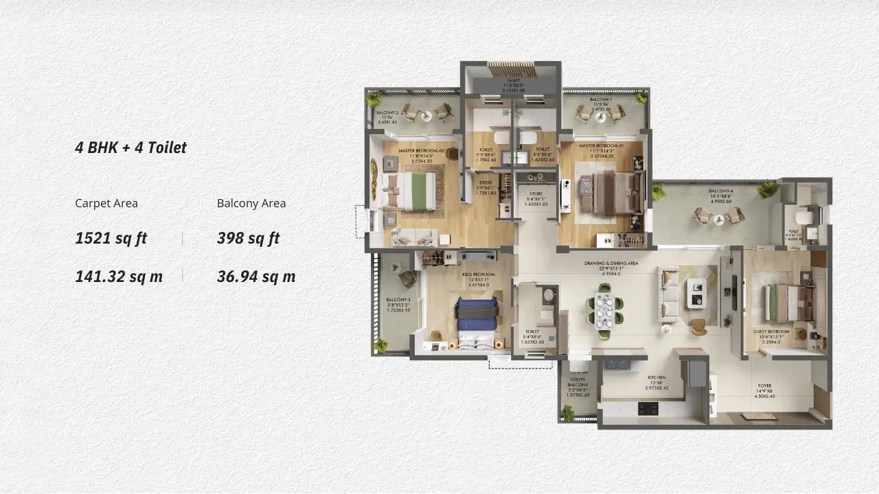 4 BHK Plan