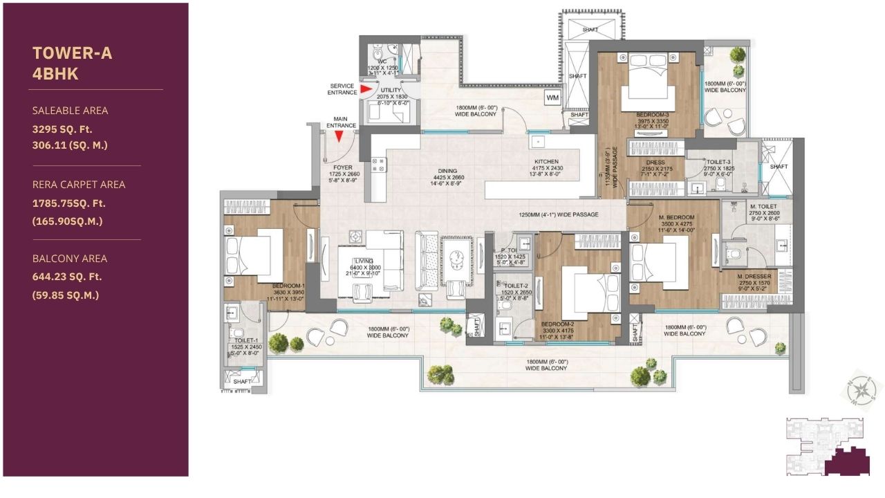 4 BHK Plan