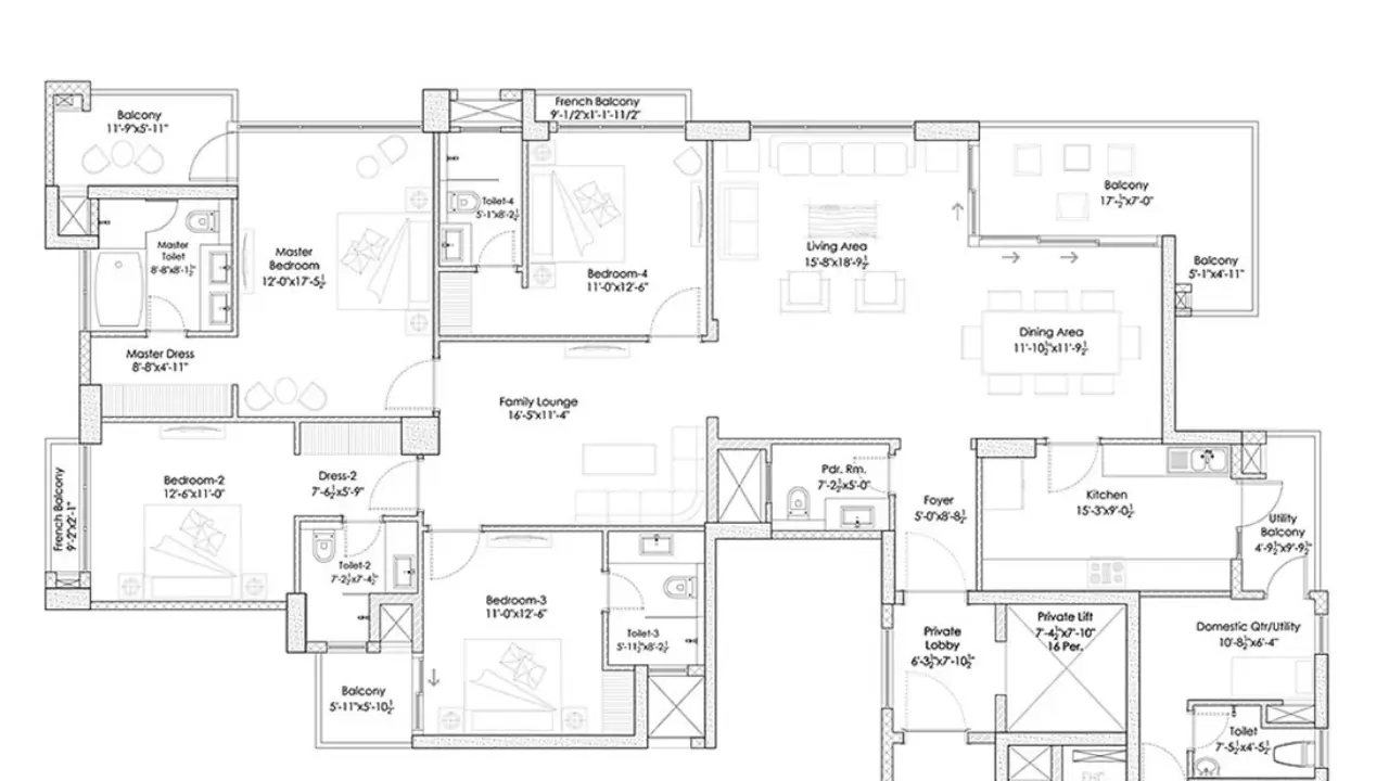 4 BHK Plan