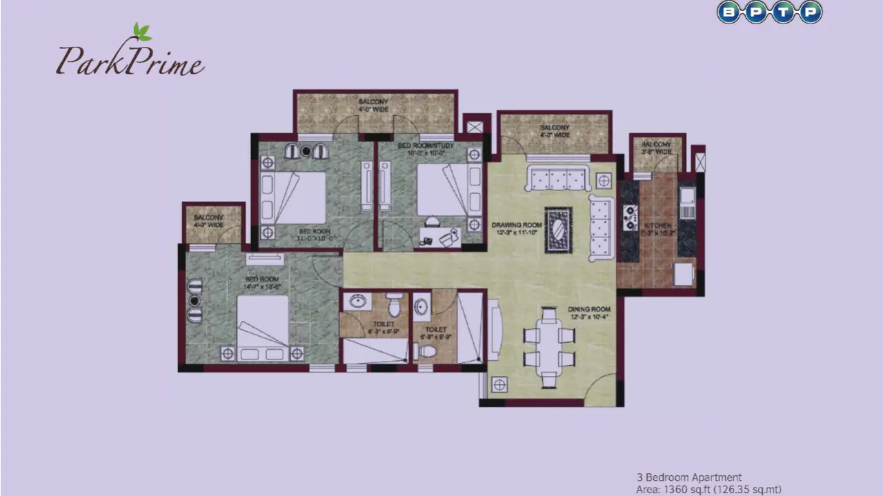 3 BHK Plan