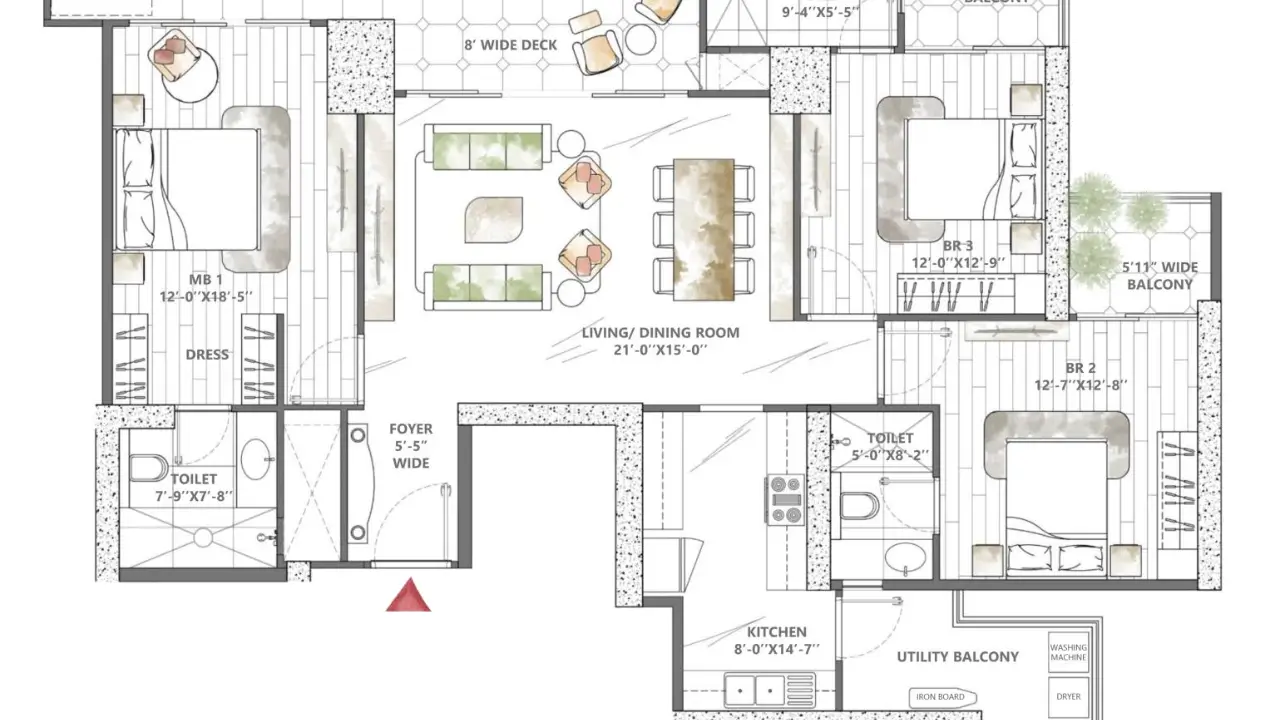 3.5 BHK Plan
